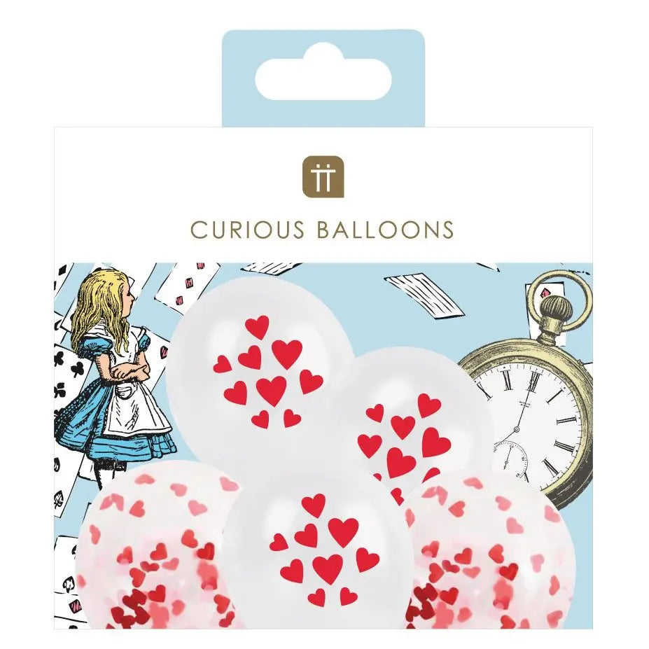 Ballonger 12-pack Röda Hjärtan Alice i Underlandet Truly Alice